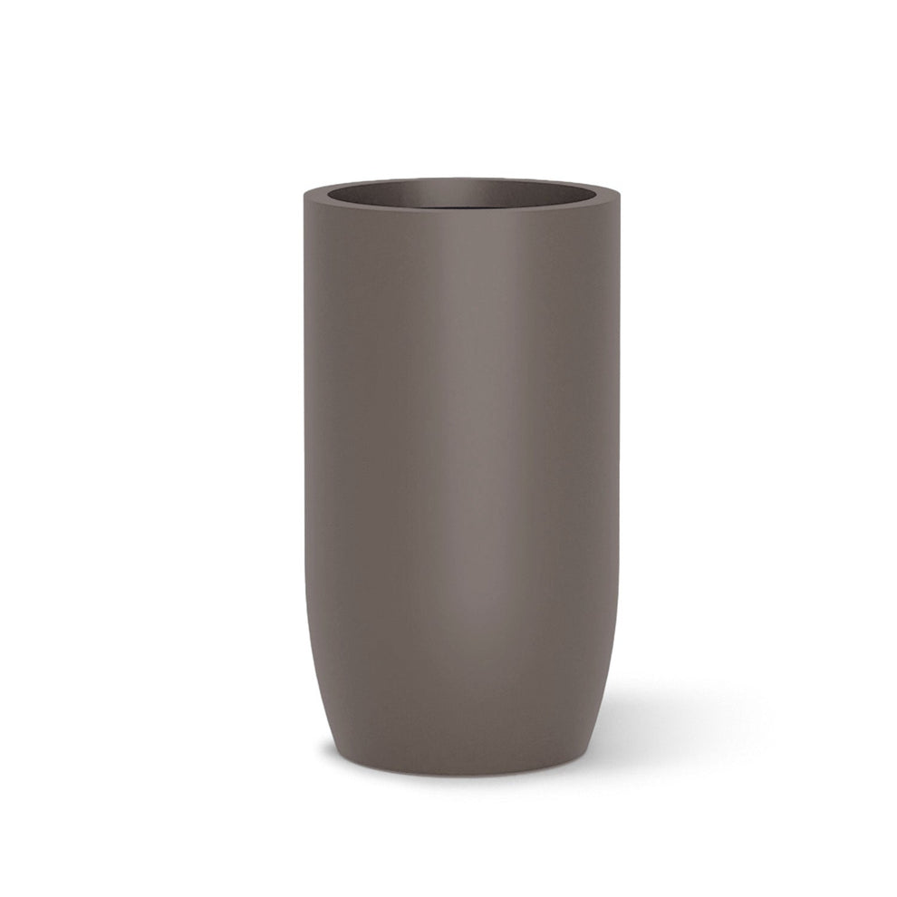 Fiberglass: Barrel 32.6"H Planter, Gunmetal Metallic Satin By Gold Leaf | Planters, Troughs & Cachepots | Modishstore - 2