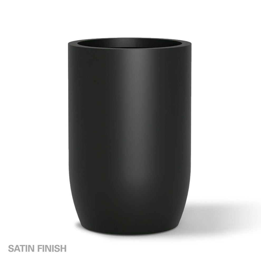Fiberglass: Barrel 36.5"H Planter, Black By Gold Leaf | Planters, Troughs & Cachepots | Modishstore - 2
