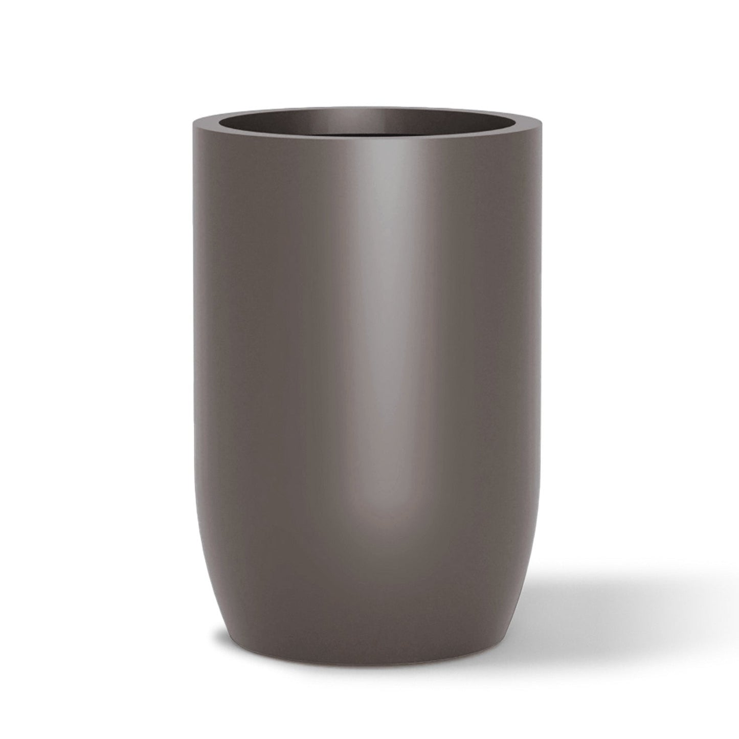 Fiberglass: Barrel 36.5"H Planter, Gunmetal Metallic Satin By Gold Leaf | Planters, Troughs & Cachepots | Modishstore - 2