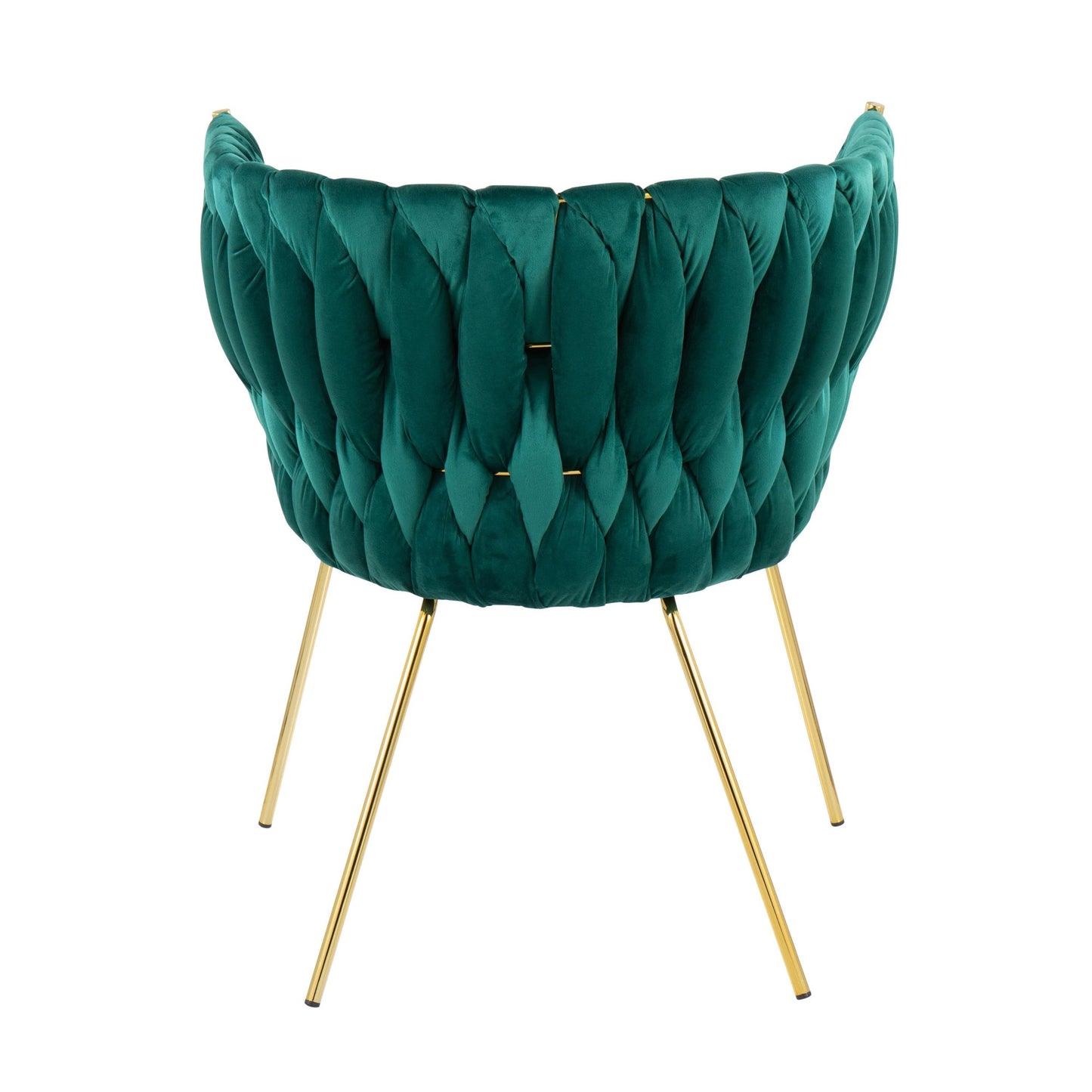 Braided Renee Chair Green By LumiSource | Dining Chairs | Modishstore - 5