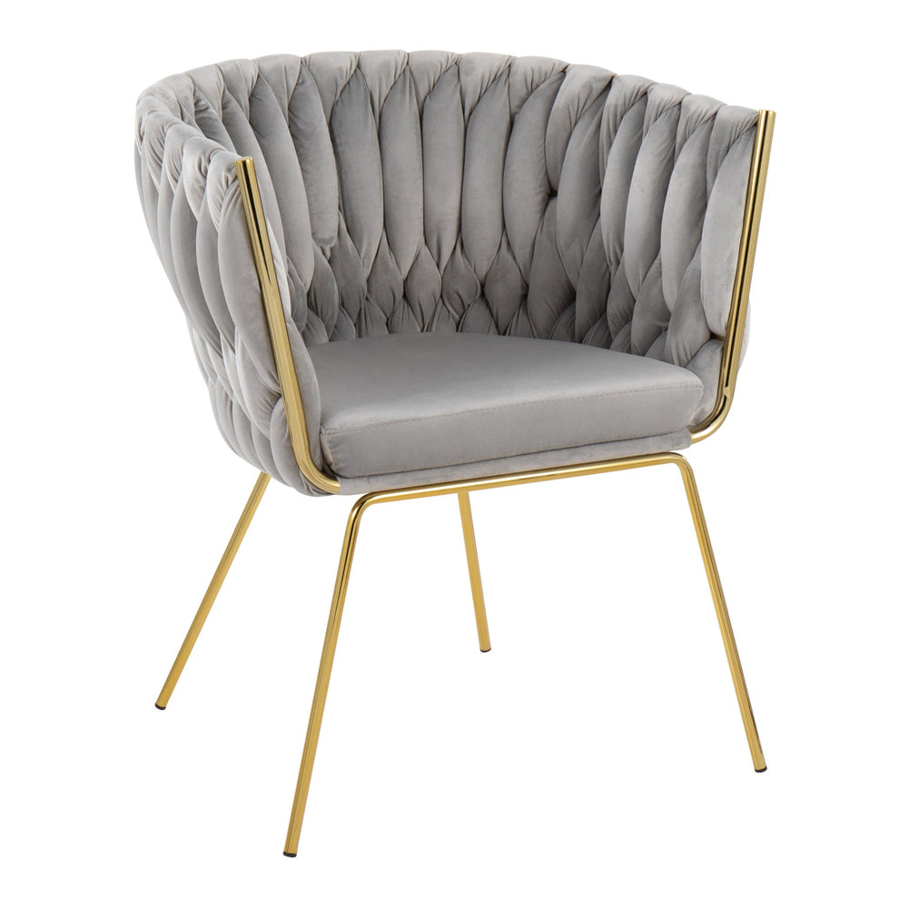 Braided Renee Chair Green By LumiSource | Dining Chairs | Modishstore - 8