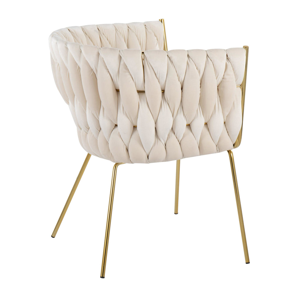 Braided Renee Chair Green By LumiSource | Dining Chairs | Modishstore - 16