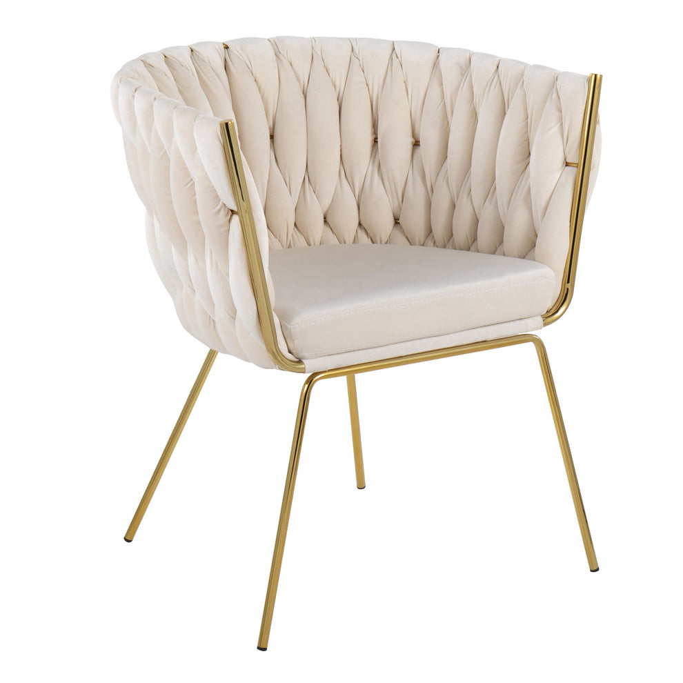 Braided Renee Chair Green By LumiSource | Dining Chairs | Modishstore - 14