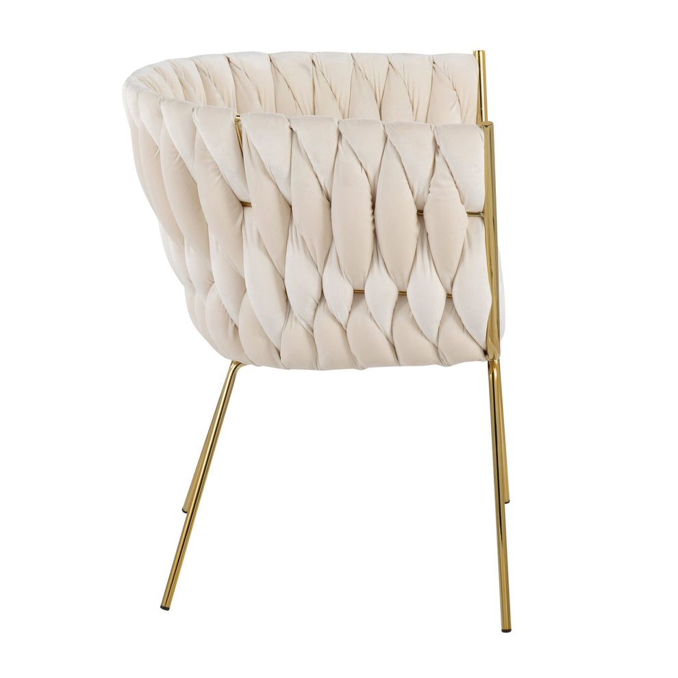 Braided Renee Chair Green By LumiSource | Dining Chairs | Modishstore - 15
