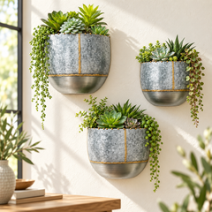 Briza Pocket Wall Hanging or Tabletop Planters, Set of 3 by Artisan Living