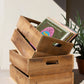 Set Of Two Slatted Wooden Crates - Natural Finish (Min 2) By Kalalou