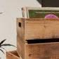 Set Of Two Slatted Wooden Crates - Natural Finish (Min 2) By Kalalou