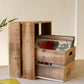 Set Of Two Slatted Wooden Crates - Natural Finish (Min 2) By Kalalou