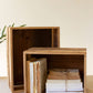 Set Of Two Slatted Wooden Crates - Natural Finish (Min 2) By Kalalou