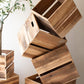 Set Of Six Recyled Pine Display Cubes By Kalalou
