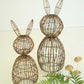 Set Of Two Twig And Iron Rabbits By Kalalou