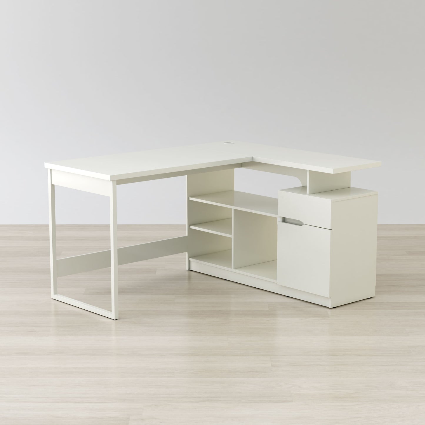 Lexi 55" L-Shaped Corner Desk By Anderson Teak | Desks | Modishstore - 6