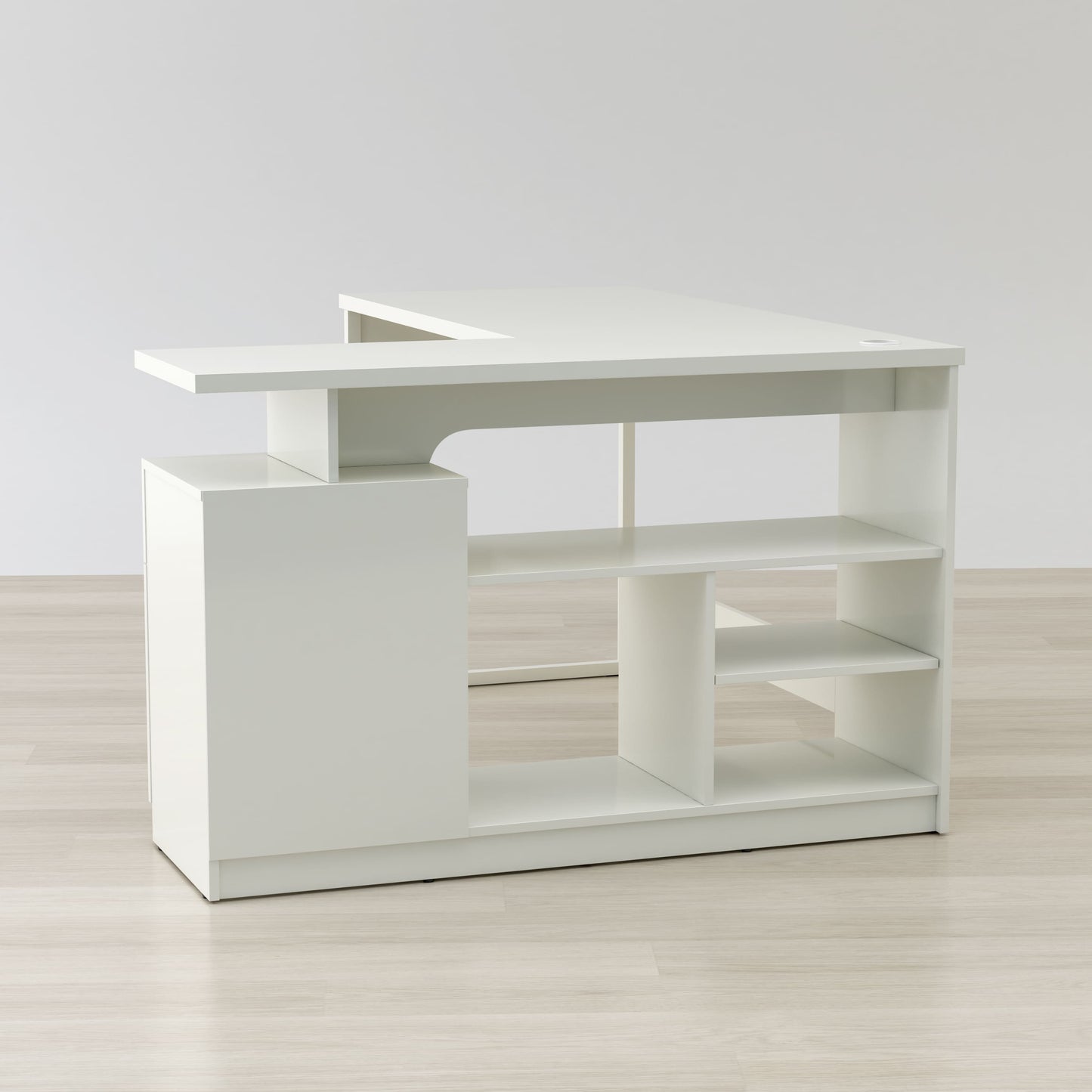 Lexi 55" L-Shaped Corner Desk By Anderson Teak | Desks | Modishstore - 3