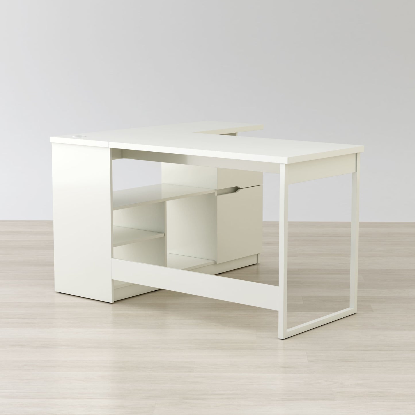 Lexi 55" L-Shaped Corner Desk By Anderson Teak | Desks | Modishstore - 2