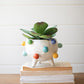 Ceramic Planter With Colorful Bubbles (Min 2) By Kalalou | Planters, Troughs & Cachepots | Modishstore