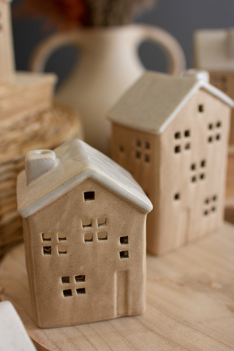 Ceramic Houses Set Of 5 By Kalalou | Sculptures | Modishstore - 2