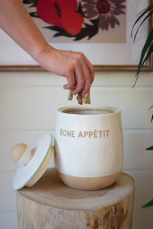 Ceramic Treat Jar By Kalalou | Jars & Canisters | Modishstore