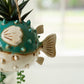 Ceramic Hanging Blowfish Planter By Kalalou | Planters, Troughs & Cachepots | Modishstore - 3