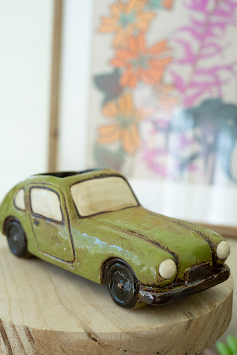 Ceramic Cars Planters Set Of 3 By Kalalou | Planters, Troughs & Cachepots | Modishstore - 2