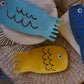 Set Of Six Ceramic Fish Plates Set Of 6 By Kalalou | Decorative Trays & Dishes | Modishstore - 2