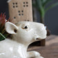 Ceramic Bull Terrier Planter (Min 2) By Kalalou | Planters, Troughs & Cachepots | Modishstore - 4