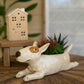 Ceramic Bull Terrier Planter (Min 2) By Kalalou | Planters, Troughs & Cachepots | Modishstore - 1