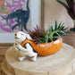 Ceramic Rabbit Pulling A Carrot Planter (Min 2) By Kalalou | Ornaments | Modishstore