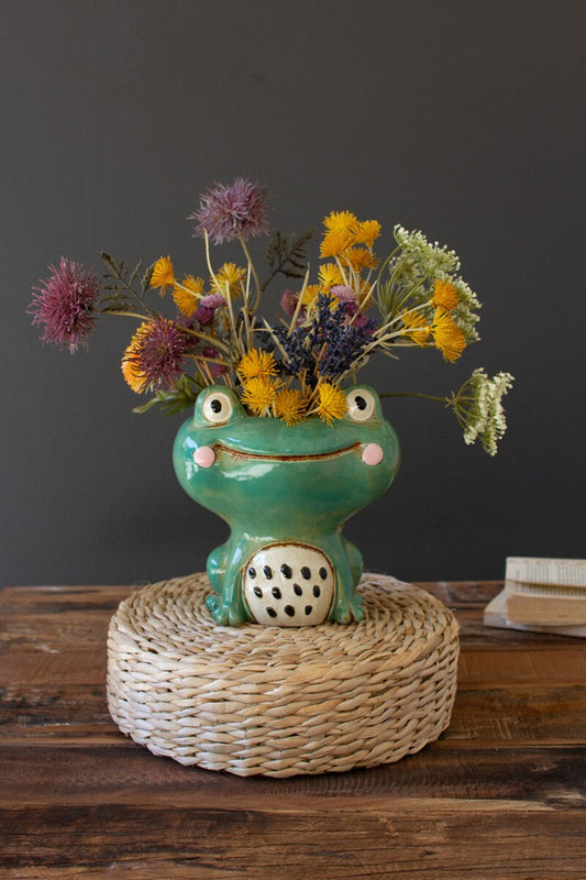 Ceramic Frog Planter (Min 2) By Kalalou