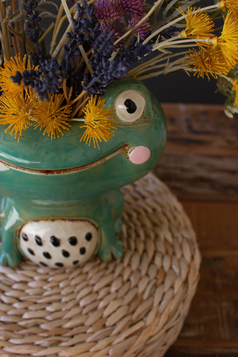 Ceramic Frog Planter (Min 2) By Kalalou