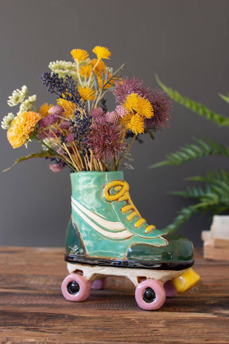 Ceramic Roller Skate Planter (Min 2) By Kalalou