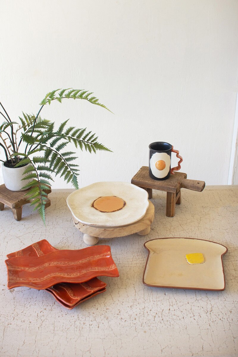 Ceramic Toast Platter (Min 4) By Kalalou