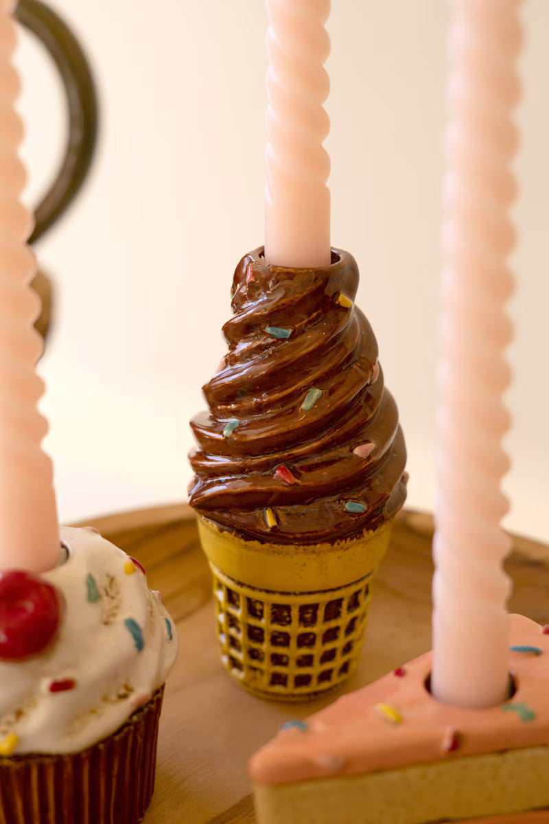 Set of 3 Dessert Ceramic Taper Holders - Thumbnail 5