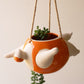 Set Of Two Hanging  Ceramic Swimmers Planters - One Each By Kalalou
