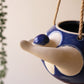 Set Of Two Hanging  Ceramic Swimmers Planters - One Each By Kalalou