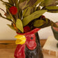 Ceramic Rooster Head Vase (Min 2) By Kalalou