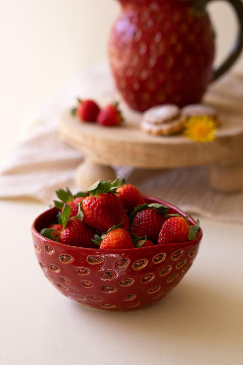 Ceramic Strawberry Bowl (Min 2) By Kalalou
