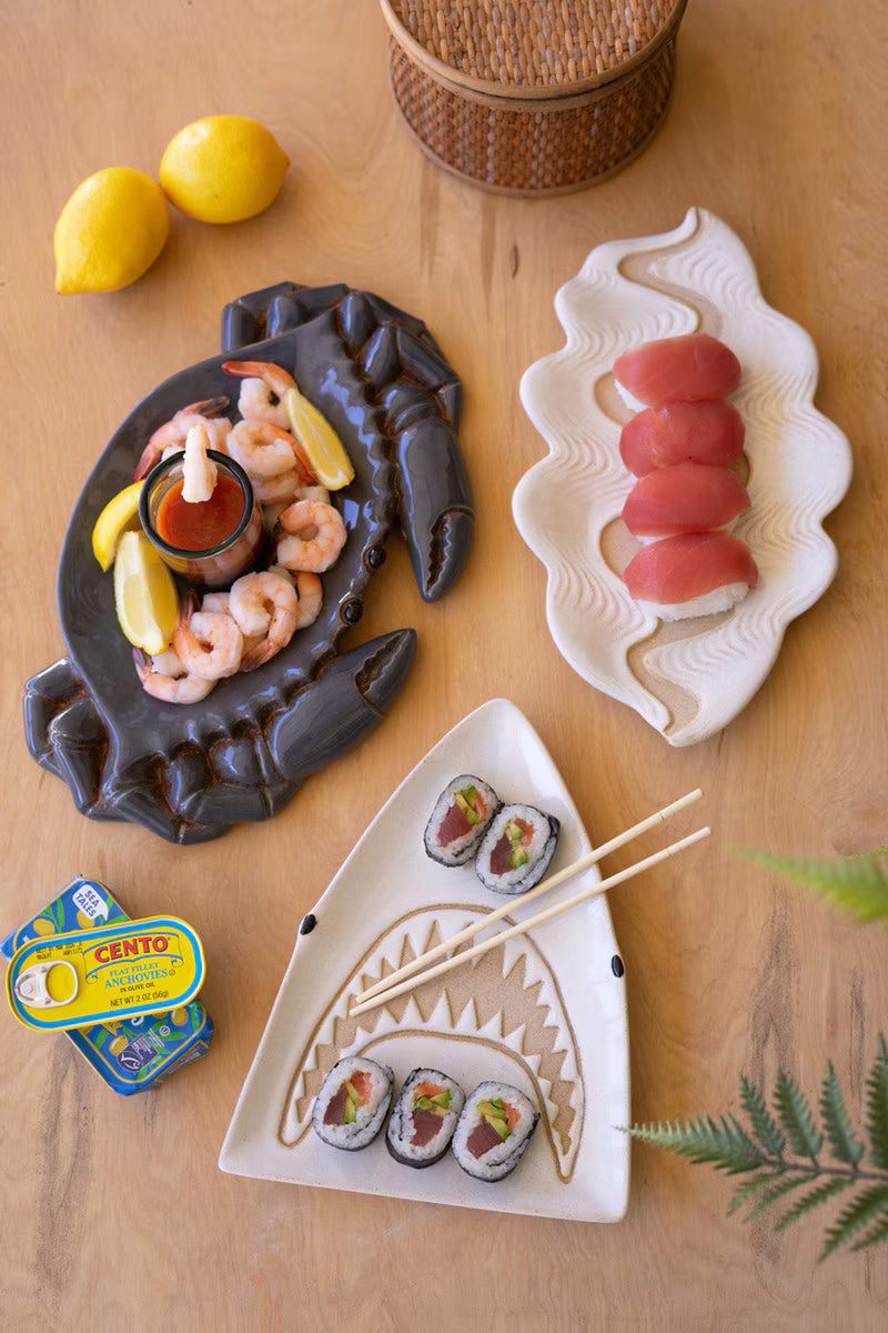 Ceramic Blue Crab Platter (Min 2) By Kalalou