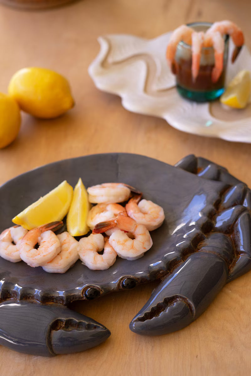 Ceramic Blue Crab Platter (Min 2) By Kalalou
