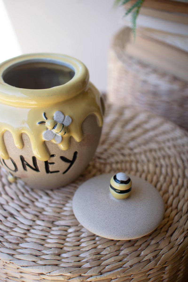 Kalalou Ceramic Honey Jar - Thumbnail 3