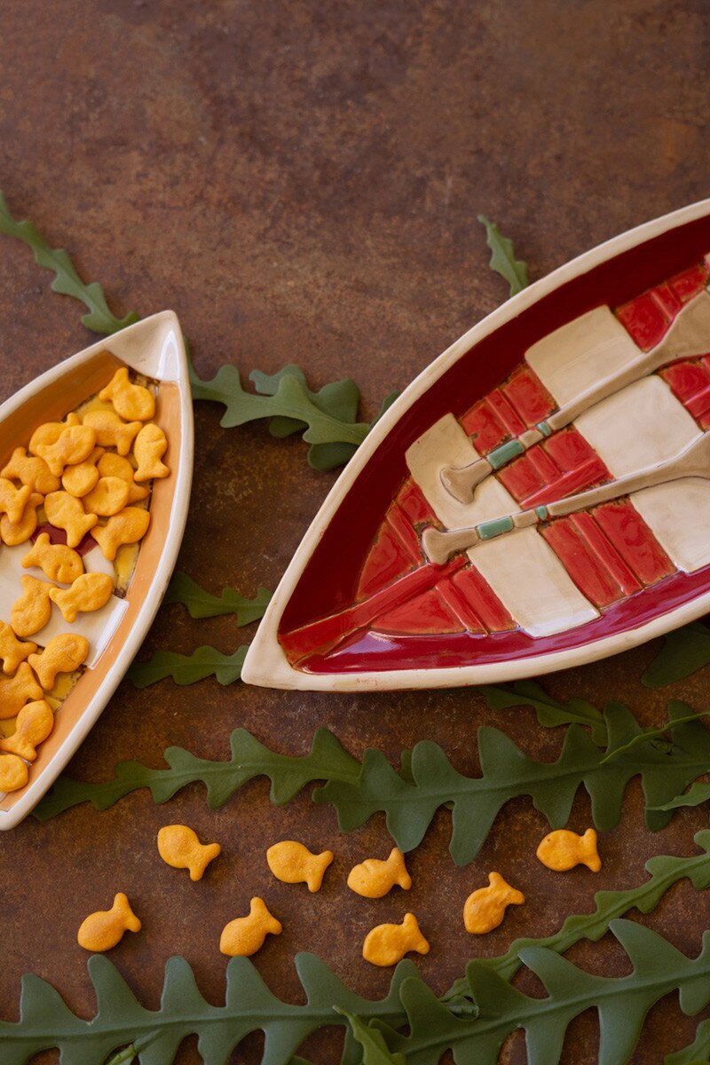 Kalalou Ceramic Boat Platter - Thumbnail 2