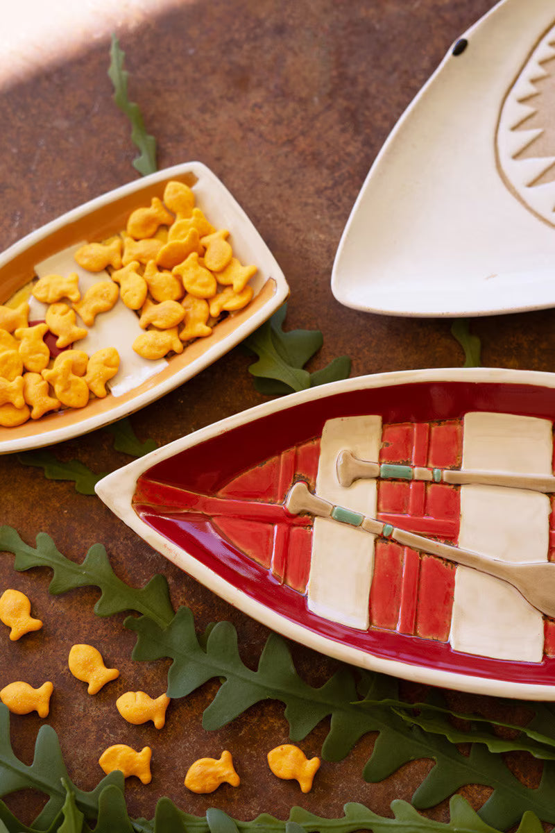 Kalalou Ceramic Boat Platter - Thumbnail 5