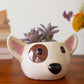 Set Of Two Ceramic Black And White Dog Head Planters (Min 2) By Kalalou