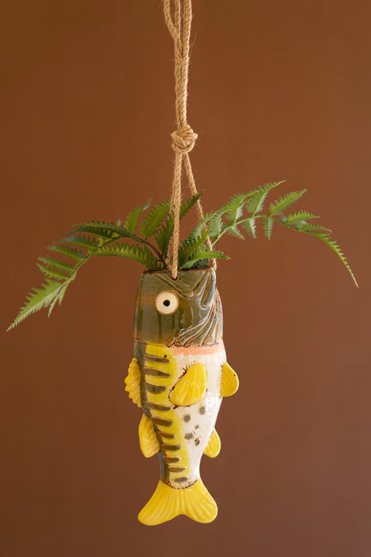 Hanging Largemouth Bass Planter By Kalalou