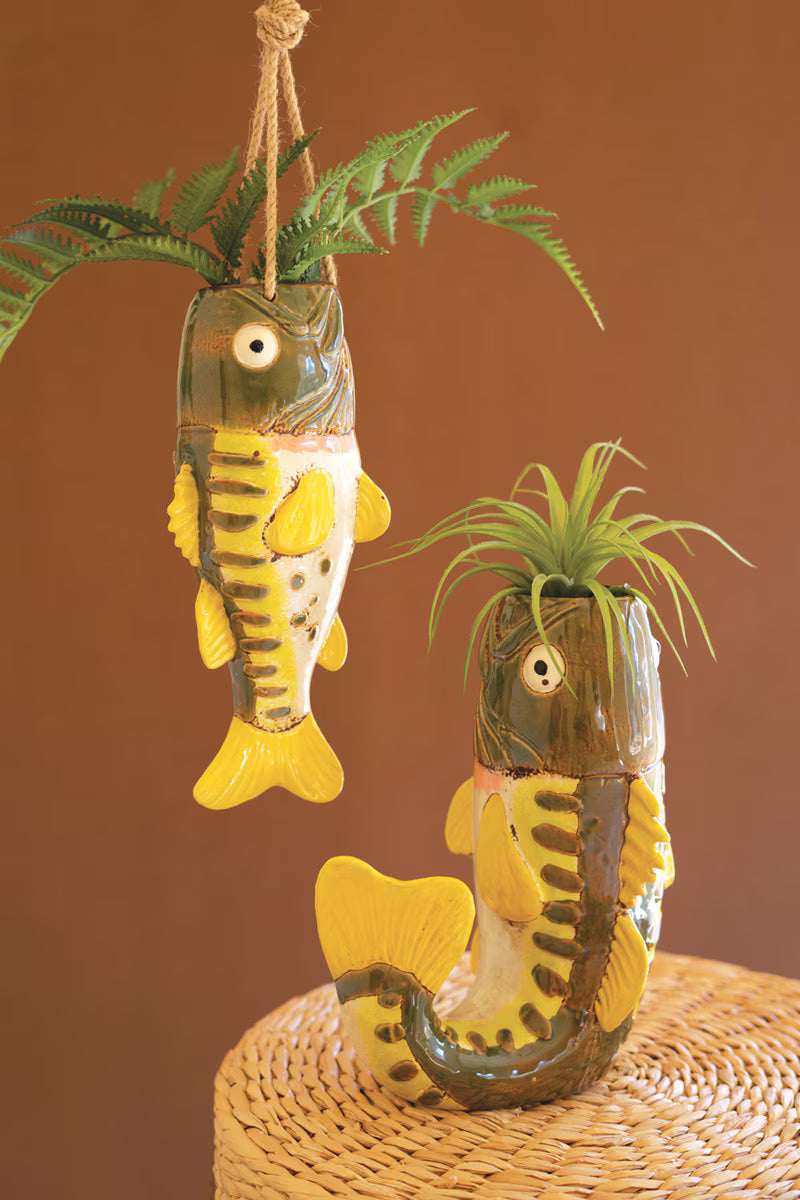 Hanging Largemouth Bass Planter By Kalalou