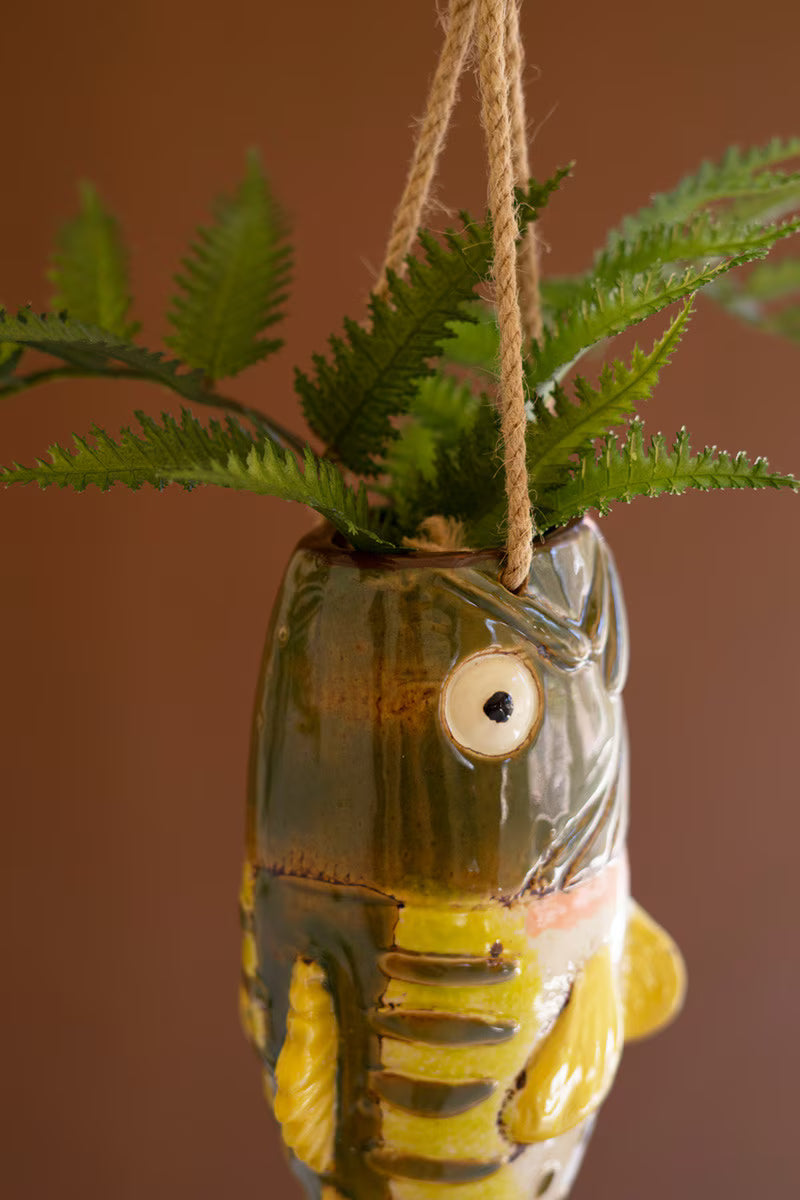 Hanging Largemouth Bass Planter By Kalalou