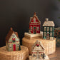 Set Of Four Ceramic Christmas Village By Kalalou