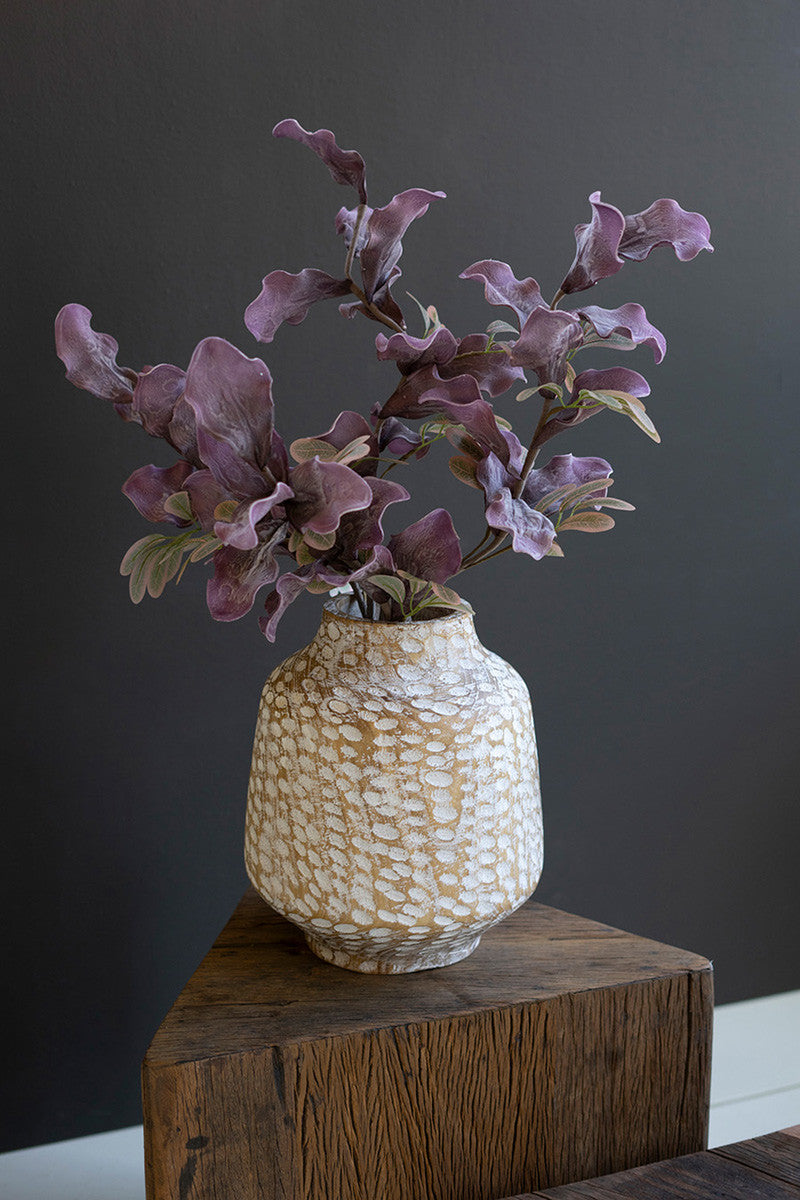 Wash White Wood Vase Smal By Kalalou | Vases | Modishstore - 3