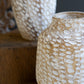 Wash White Wood Vase Smal By Kalalou | Vases | Modishstore - 4
