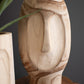 Wood Hand-Carved Face Planters Set Of 2 By Kalalou | Vases | Modishstore - 3