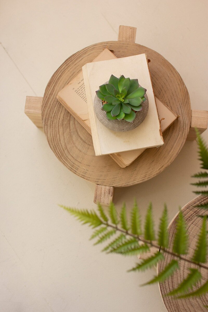 Set Of Two Wooden Display Stools (Min 2) By Kalalou